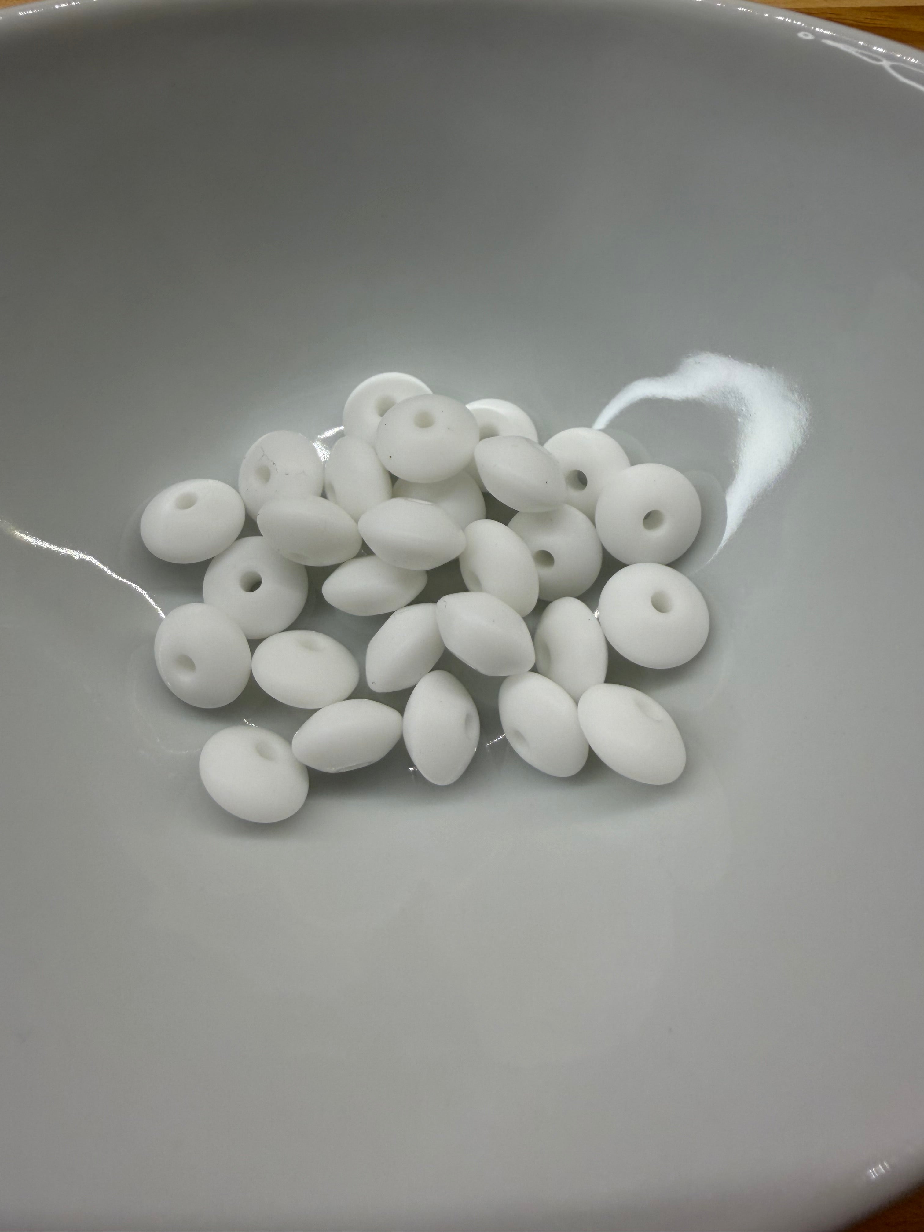 12mm Lentil Spacers - White