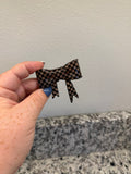 Large Bow Focal - Chocolate Checkered