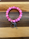 RTS - All Day Rose Checker GLOW Wristlet