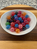 Checkered Clear Acrylic 16mm - 15 pack Color Mix
