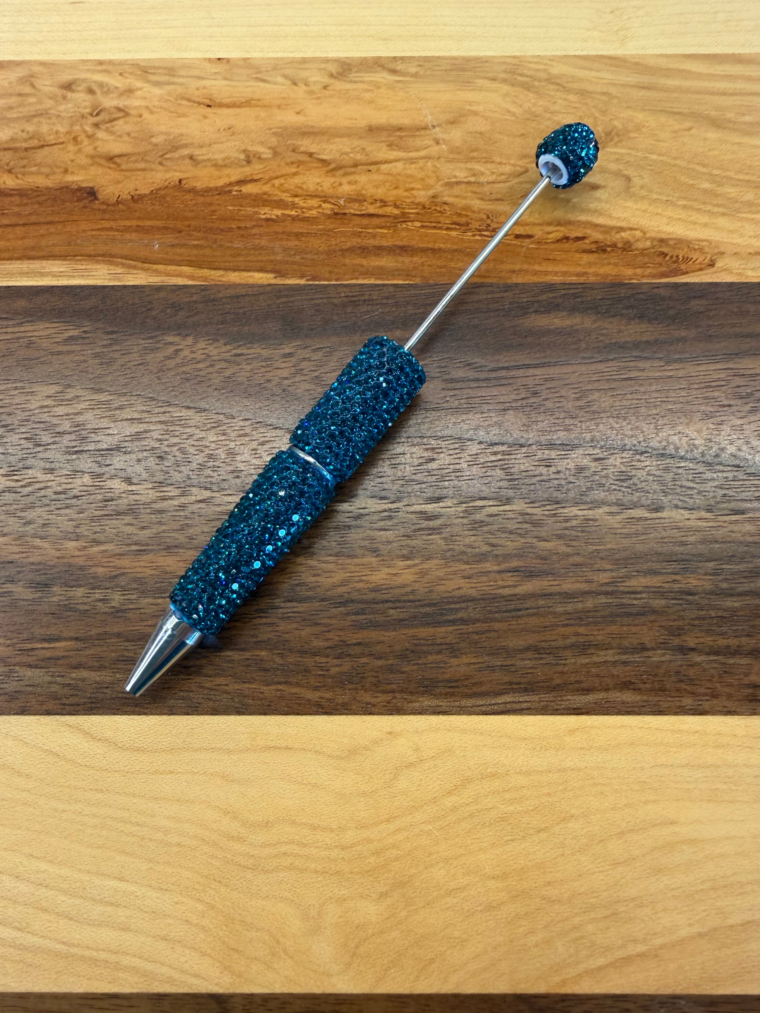 Beadable Rhinestone Pen - Island Blue