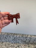 Large Bow Focal - Red Checkered