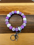 RTS - Purple Unicorn Checker GLOW Wristlet