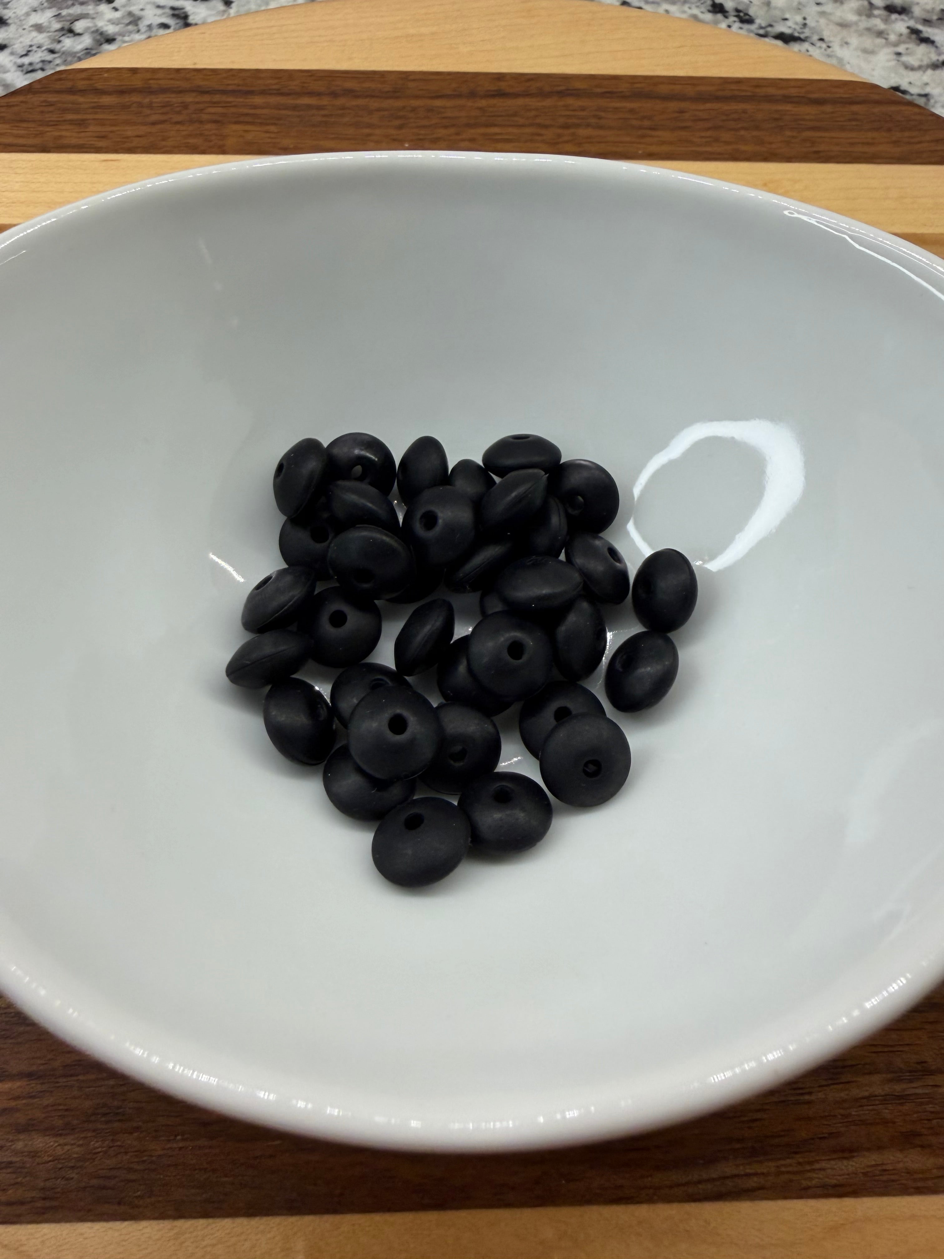 12mm Lentil Spacers - Black