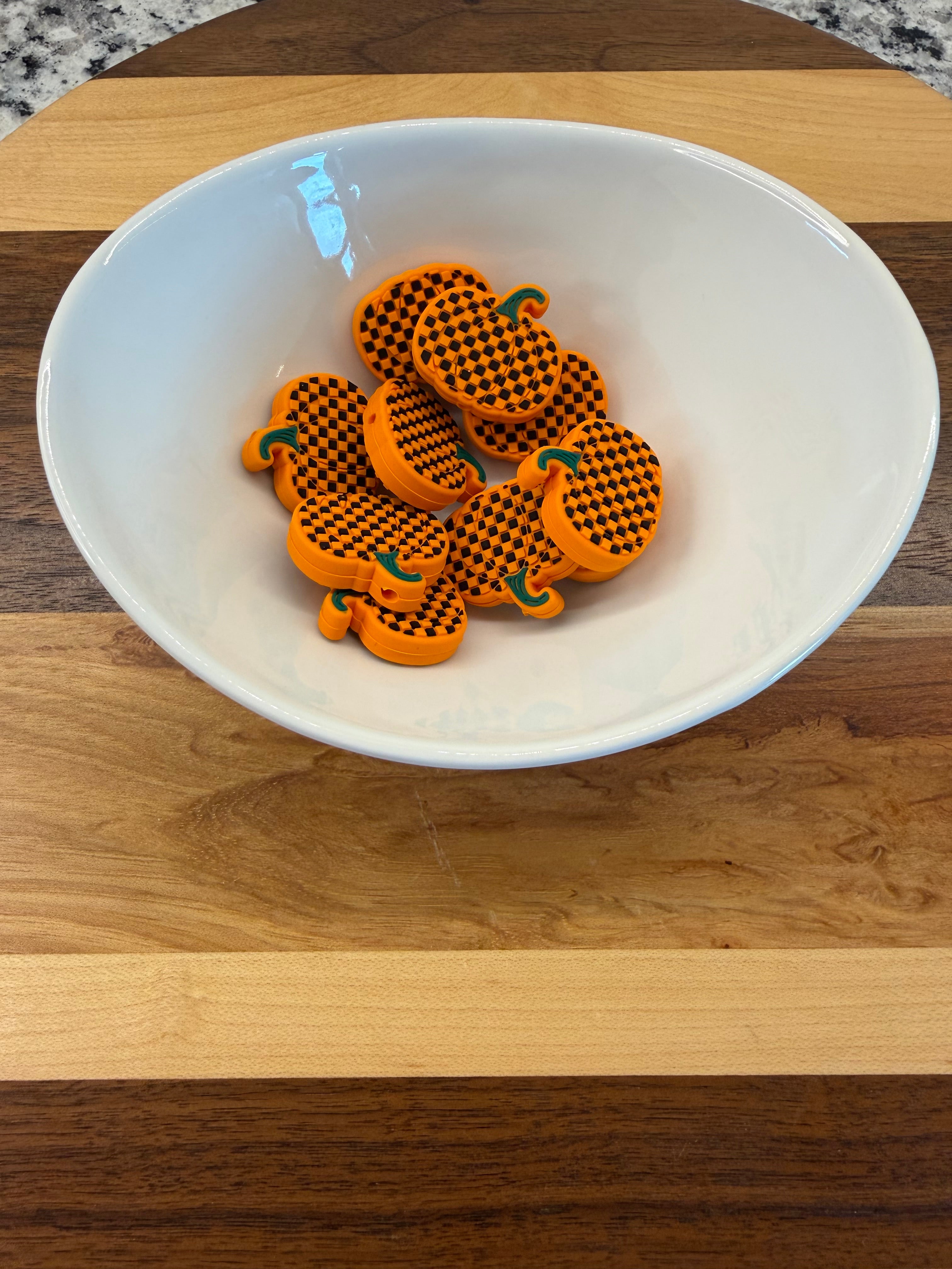 Orange Checker Pumpkin Focal