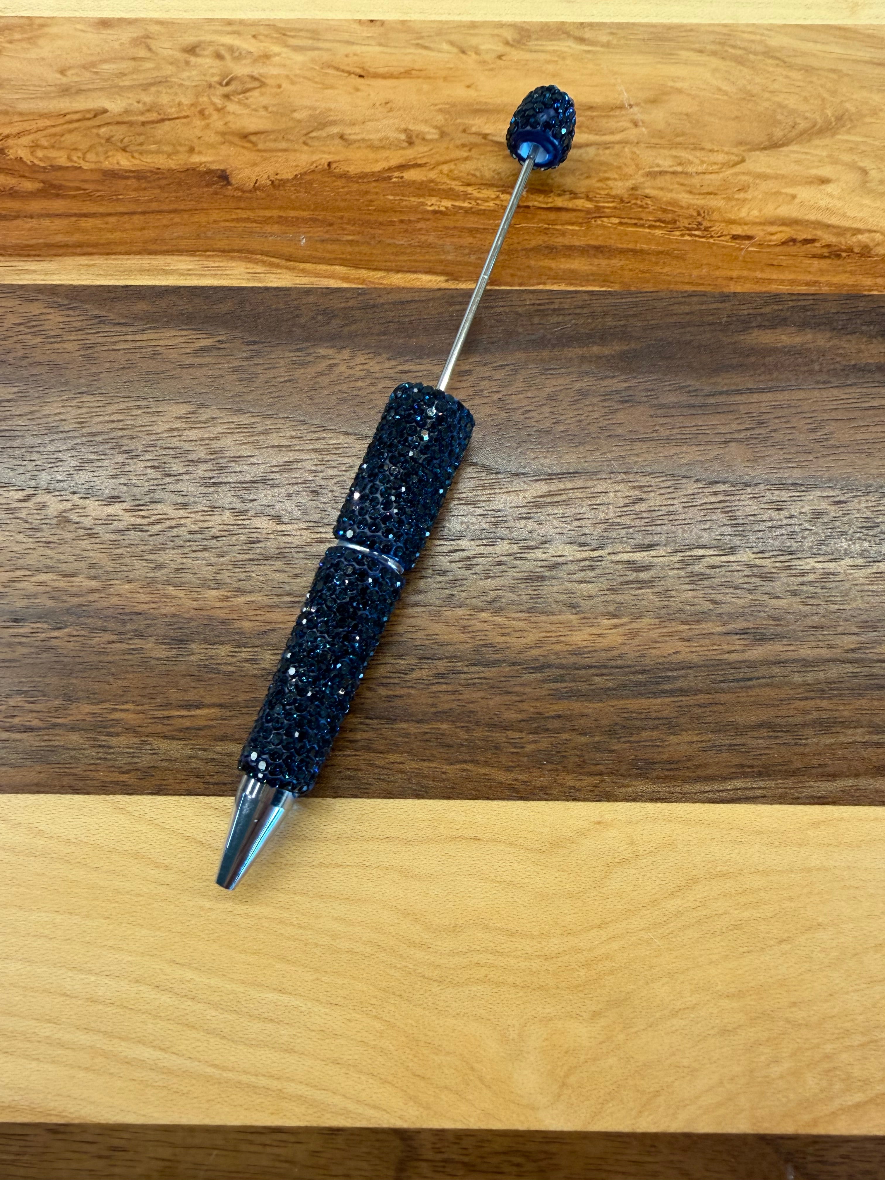Beadable Rhinestone Pen - Atlantic Navy