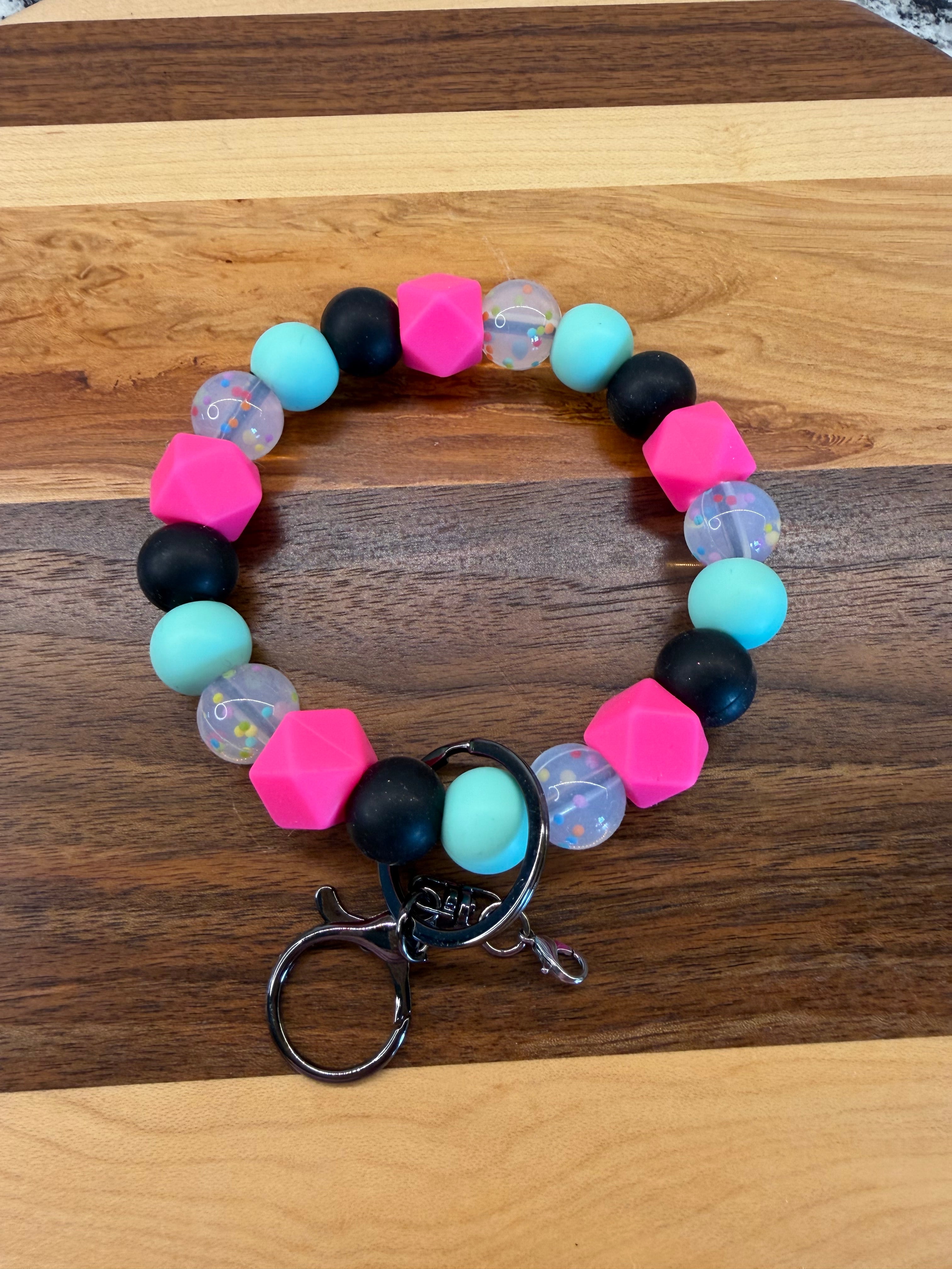 RTS - Pink Confetti Wristlet