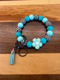 RTS - Bubble Flower Checker Wristlet