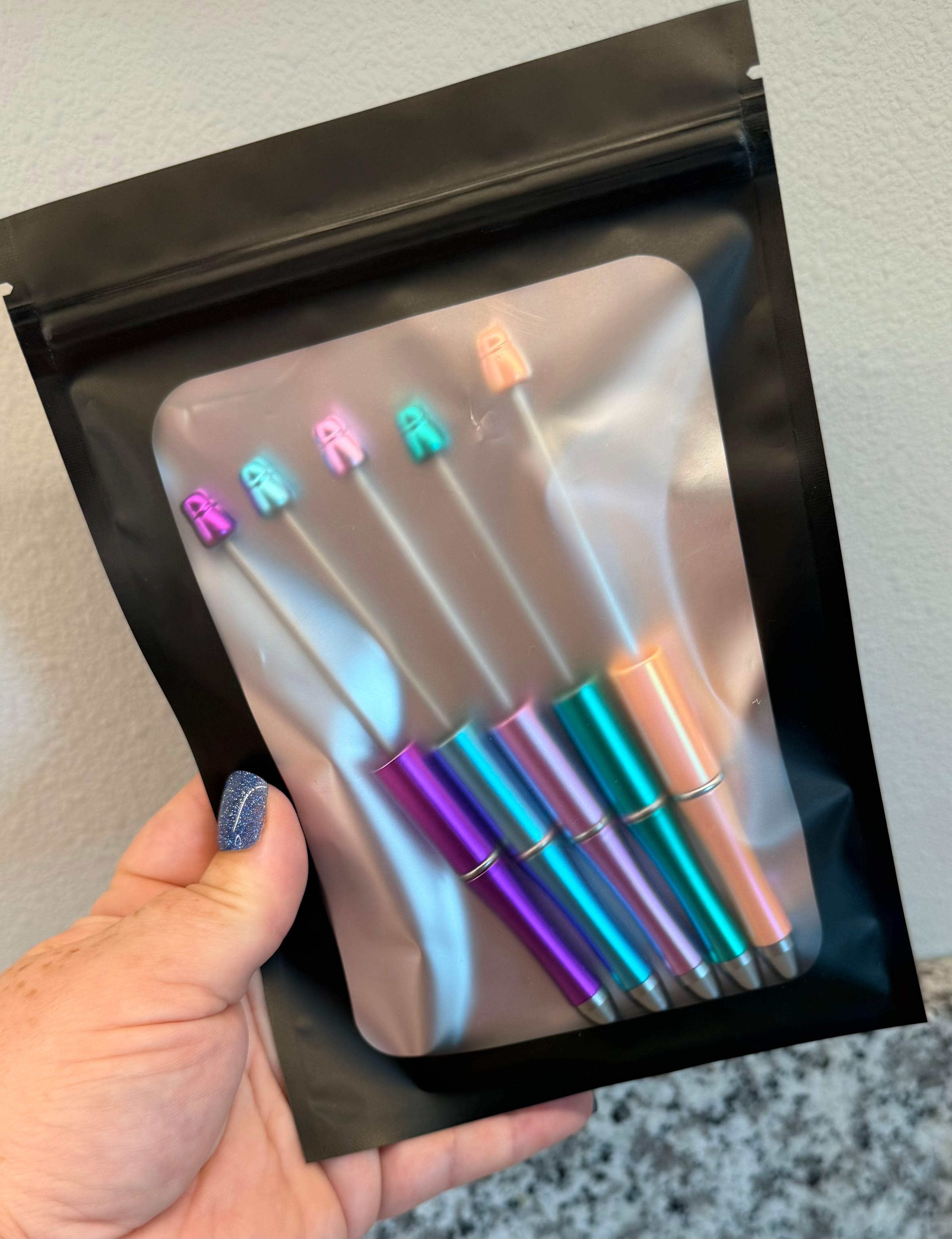 Beadable Metallic Pens - 5 pk Color Mix