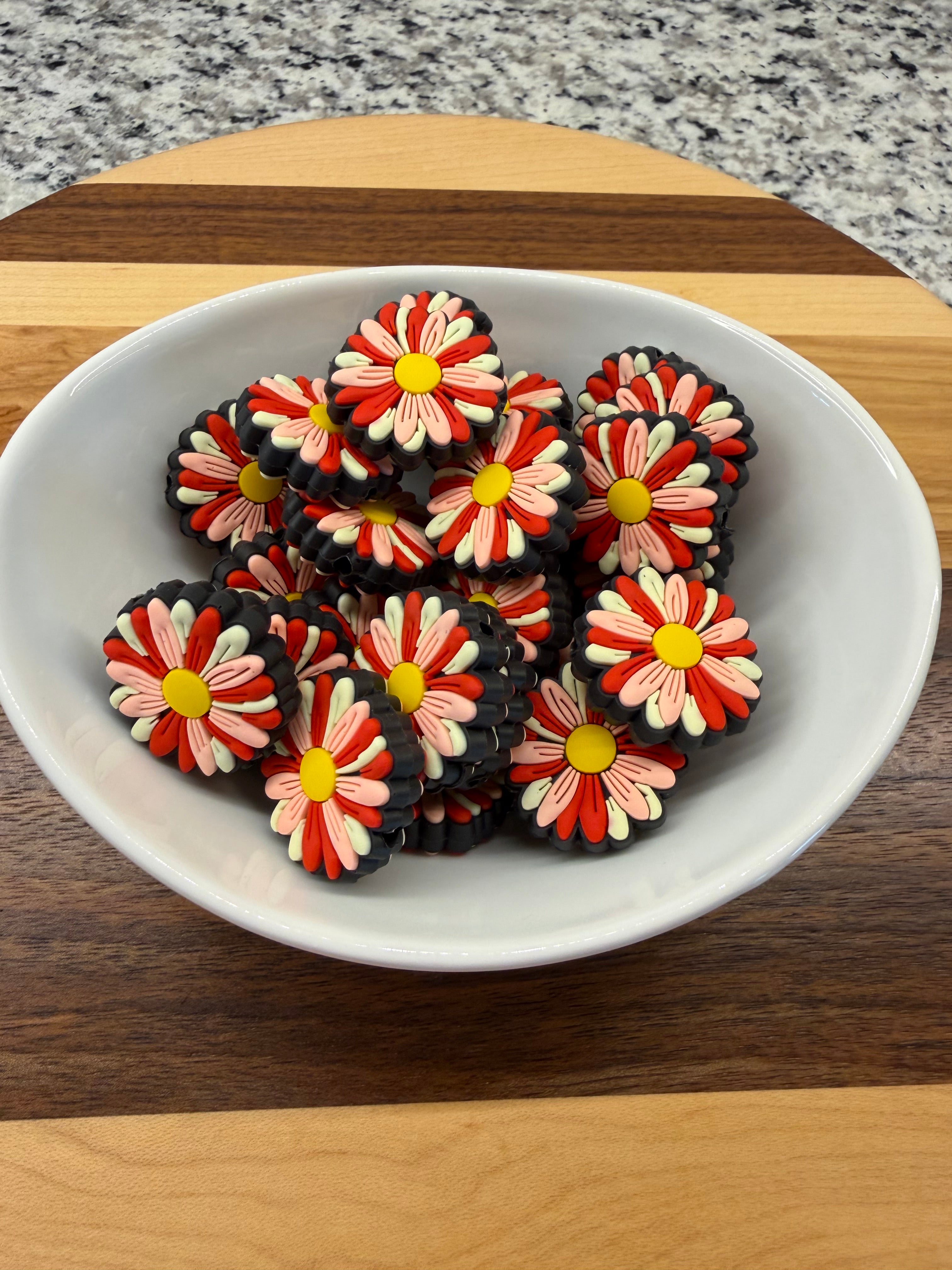 Red Yellow Daisy Focal
