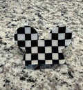Checker Mouse Ears Claw Clip
