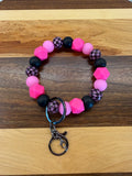 RTS - Pink Check Hex GLOW Wristlet