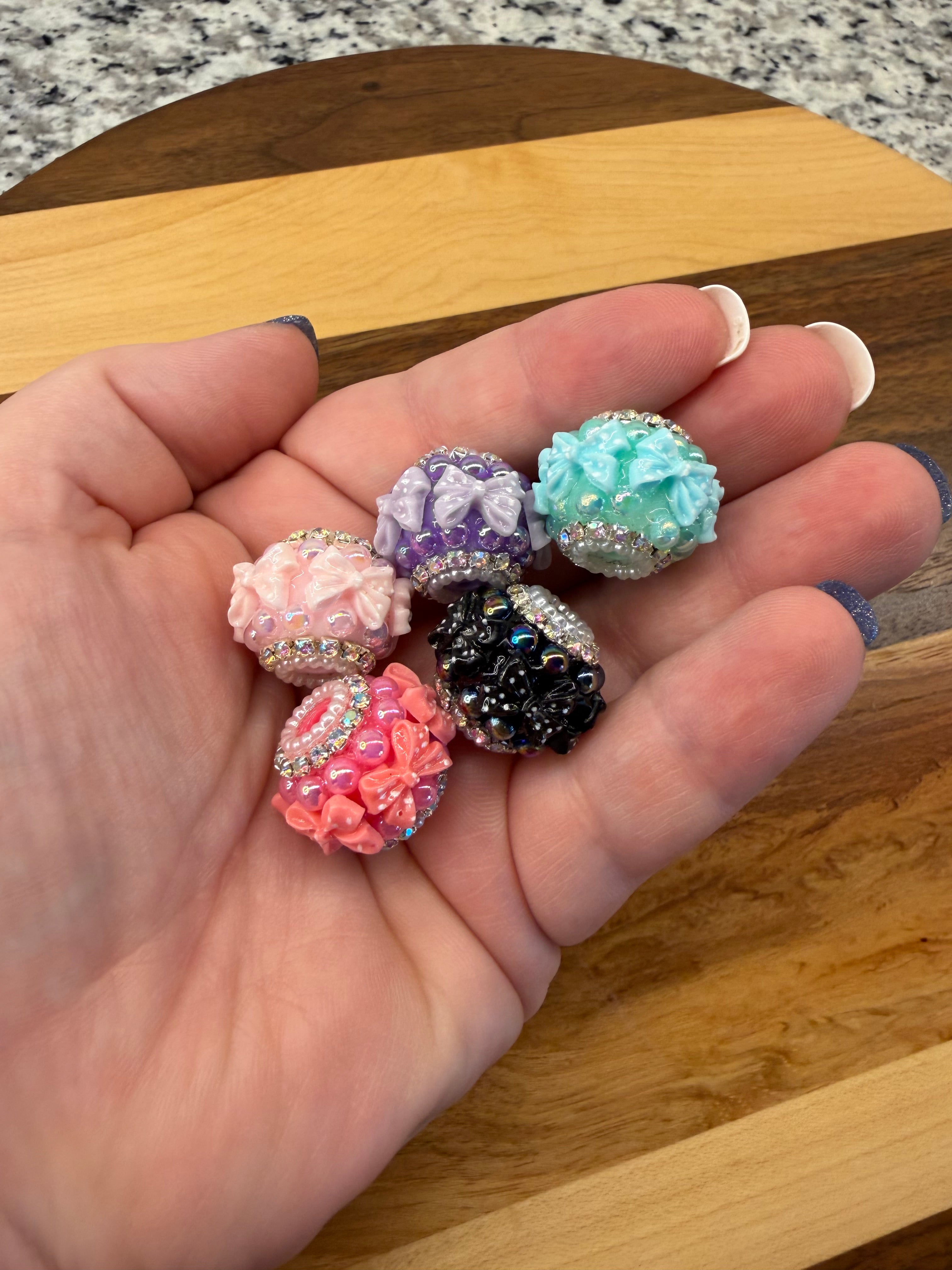 Bow Acrylic 16mm - 10 pack Color Mix