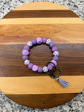 RTS - Purple Check Wristlet