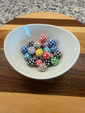 Checkered Acrylic 16mm - 12 pack Color Mix