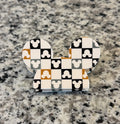 Checker Mouse Head Ears Claw Clip