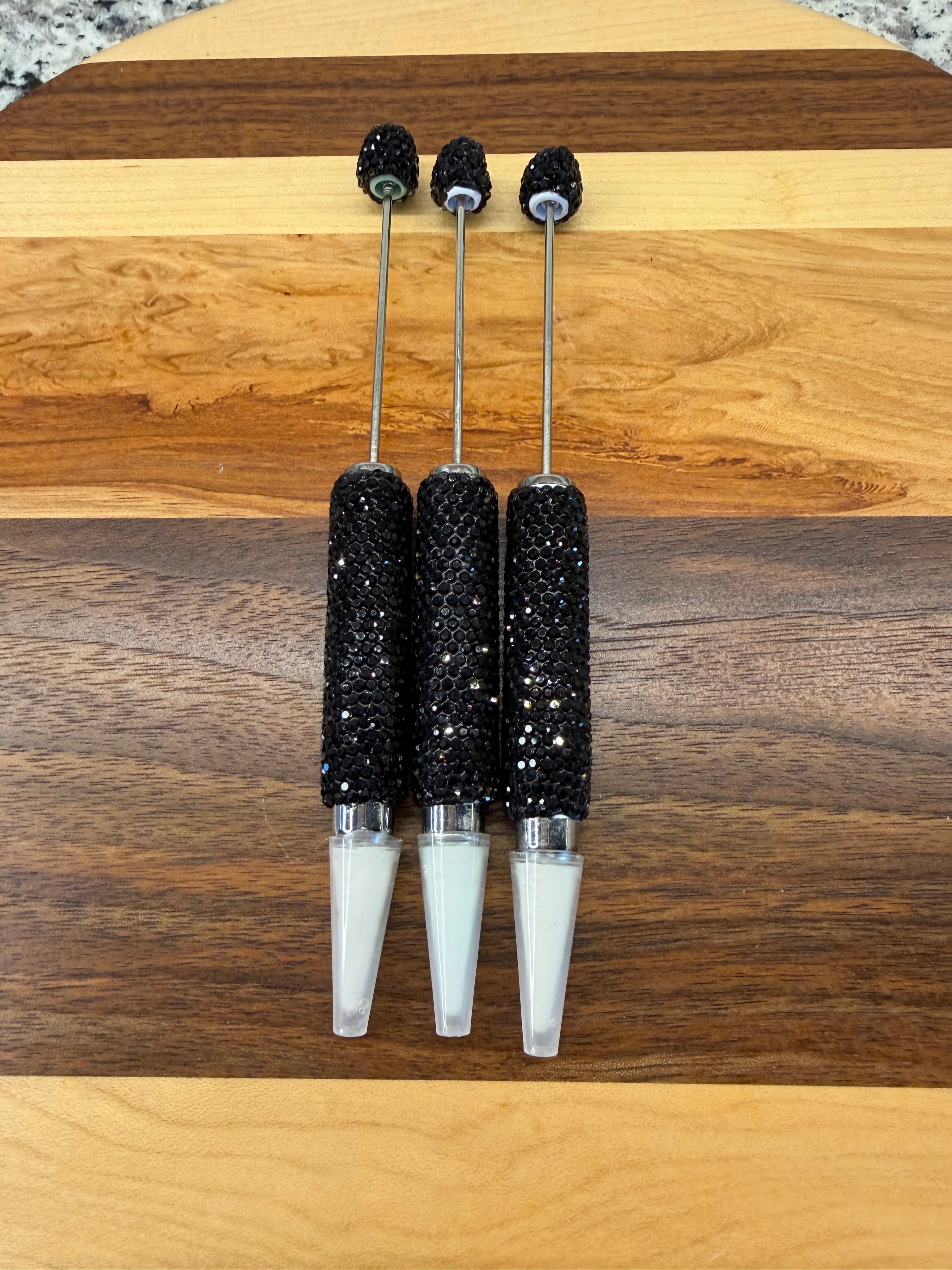 Beadable Rhinestone Wax Pen - Black