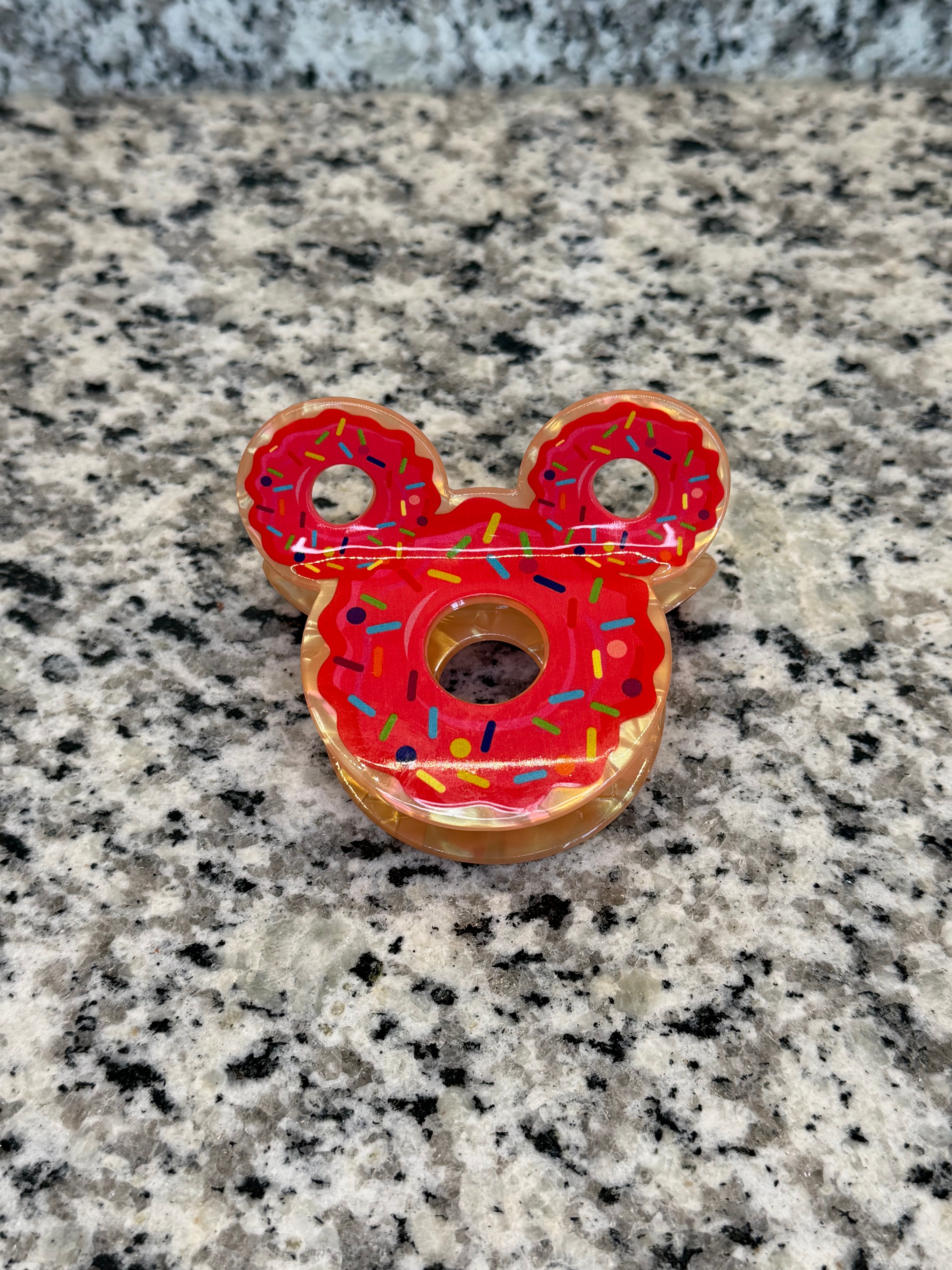 Donut Mouse head Claw Clip