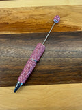 Beadable Rhinestone Pen - Rose