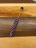Beadable Rhinestone Pen - Rose striped