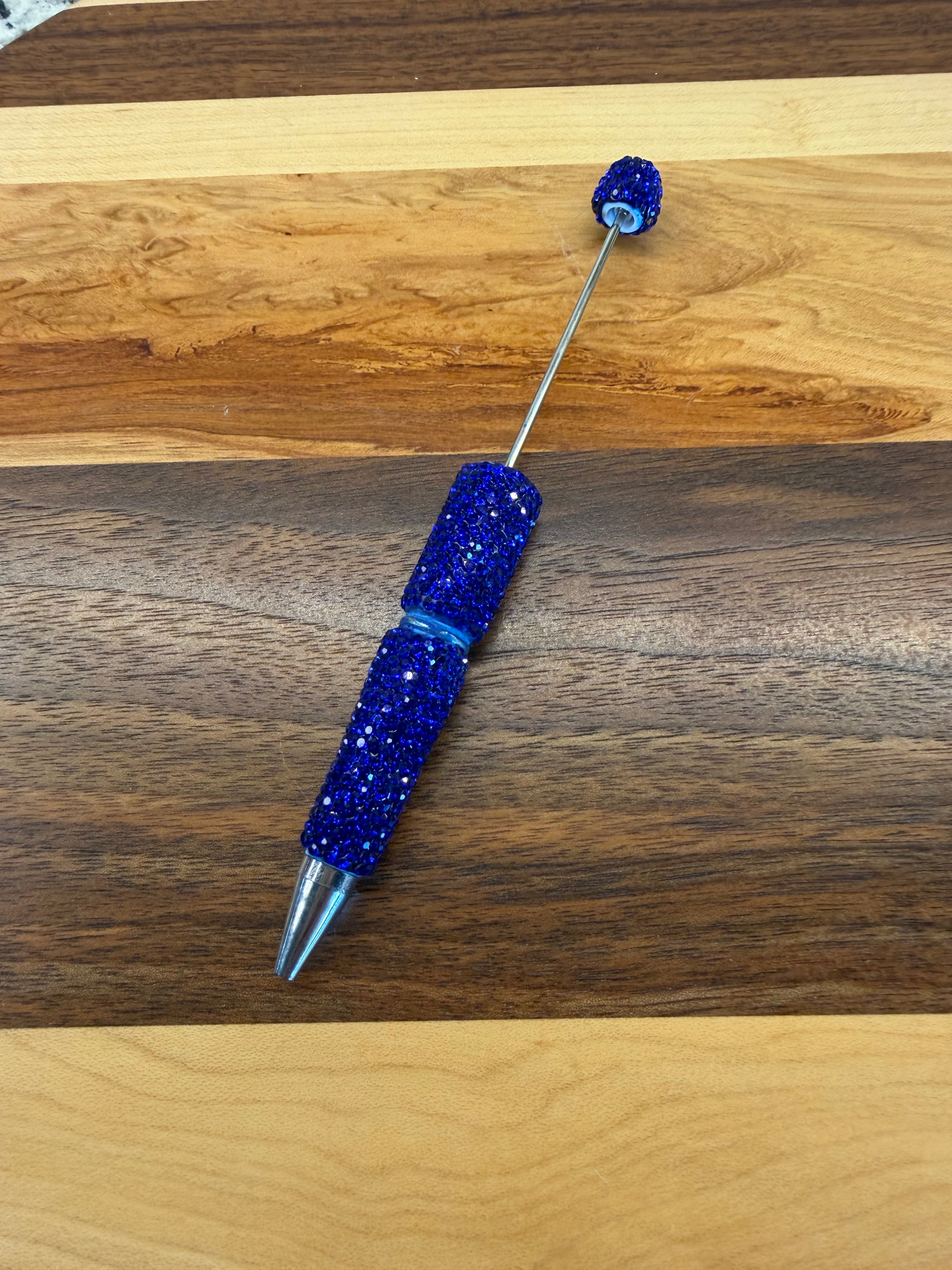 Beadable Rhinestone Pen - Royal
