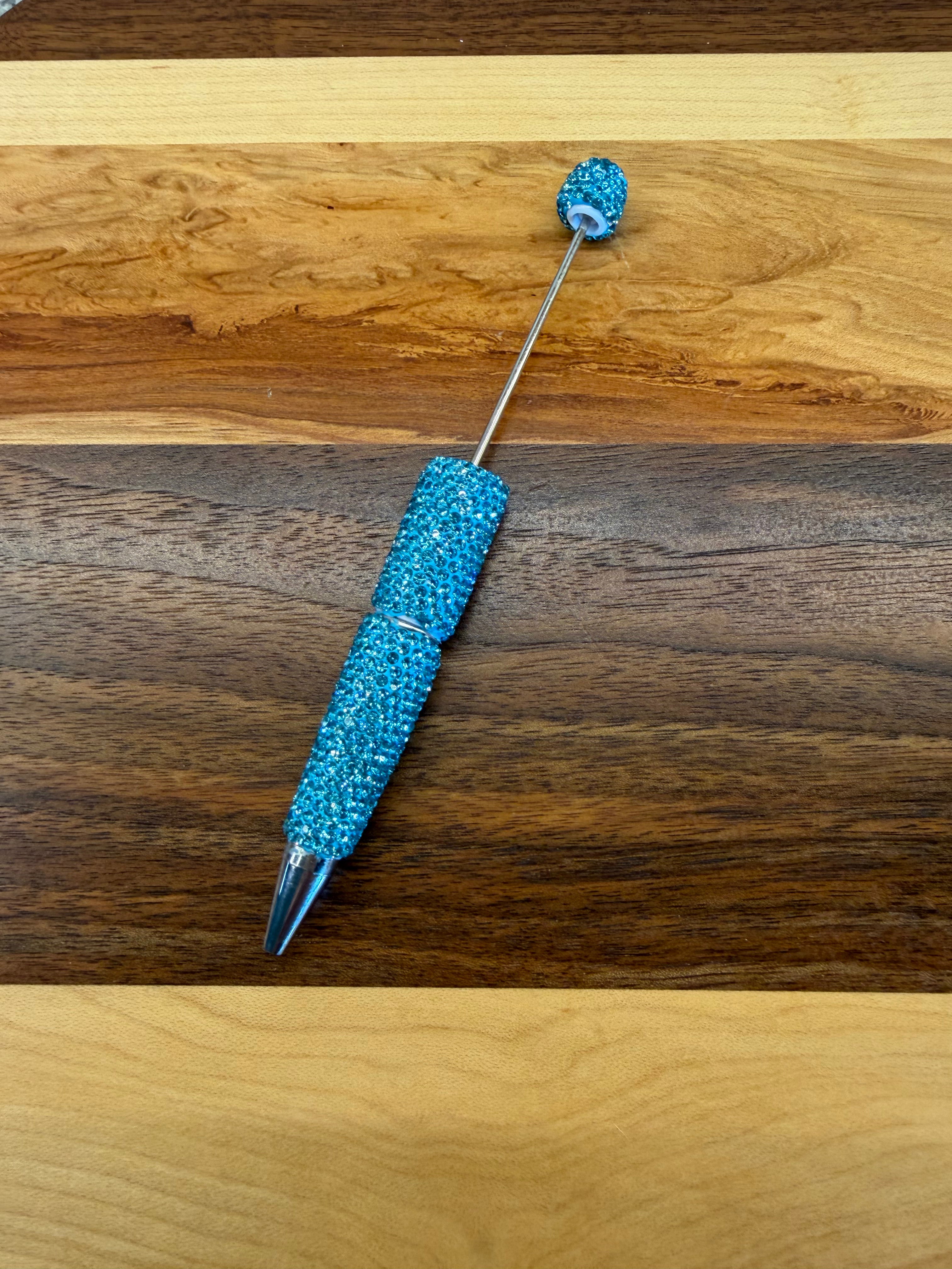 Beadable Rhinestone Pen - Ocean